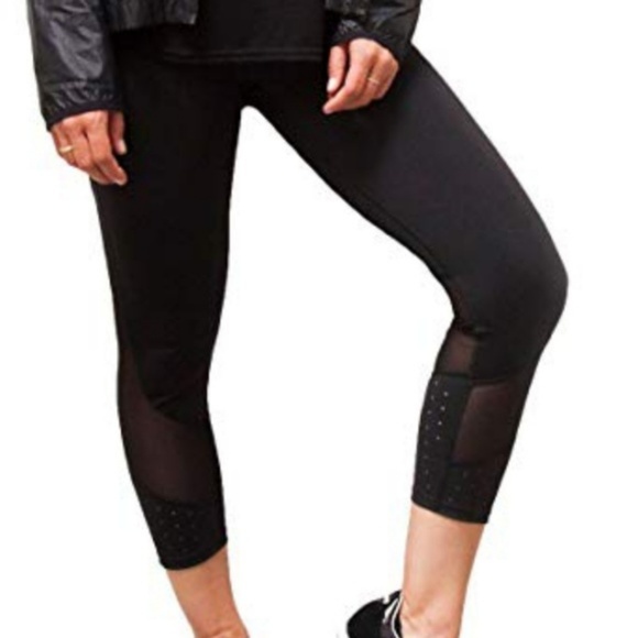 Athleta Pants - Athleta Cropped Leggings W/Mesh laser cutouts